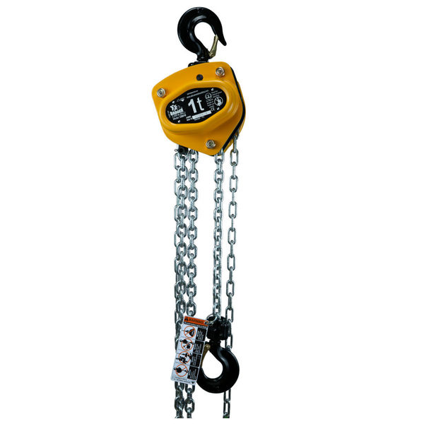 All Material Handling Badger Manual Hoist 0.5t-15'Lift-13'Drop with Overload Kit CB005-15-13ZV